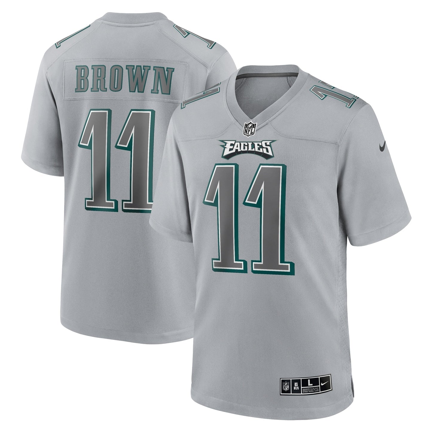 A.J. Brown Philadelphia Eagles  Atmosphere Fashion Game Jersey - Gray