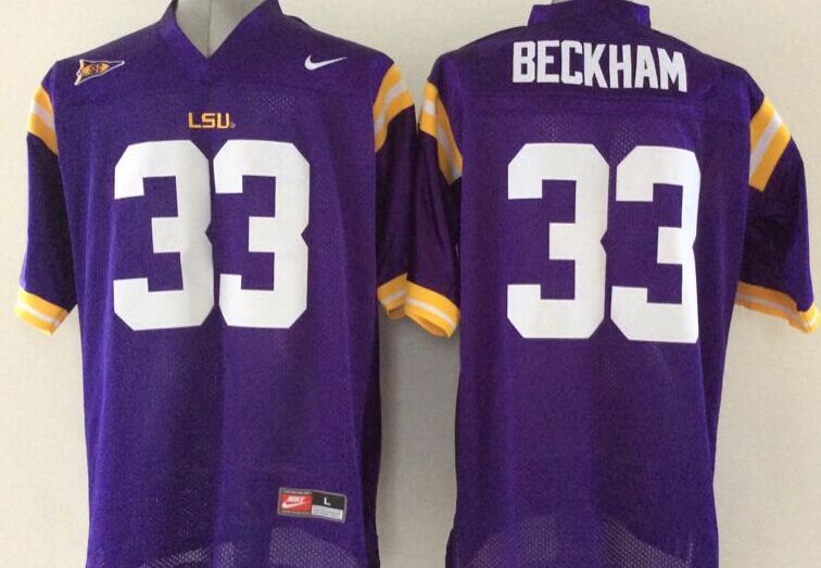 Men's LSU Tigers Odell Beckham Purple Player Game Jersey