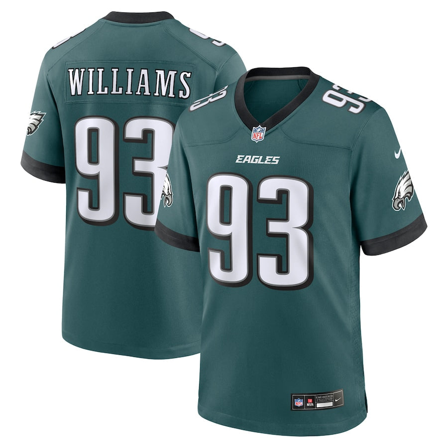 Men's Philadelphia Eagles Milton Williams  Midnight Green Team Game Jersey
