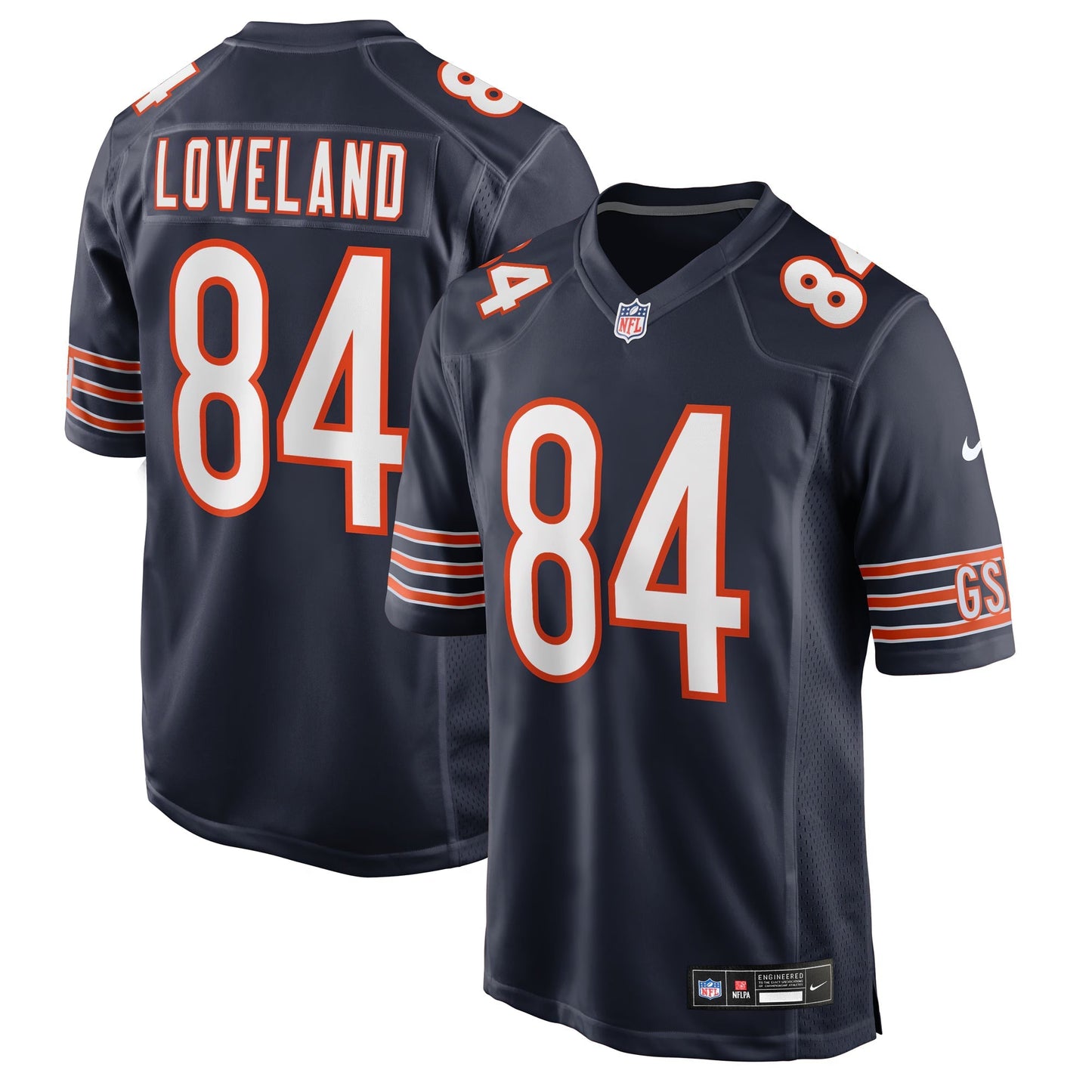 Chicago Bears Colston Loveland Navy 2025 NFL Draft First Round Pick Game Jersey
