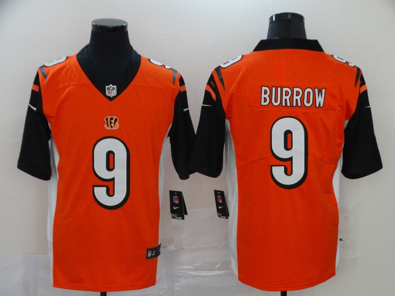 Men's Cincinnati Bengals Joe Burrow Orange Game Jersey