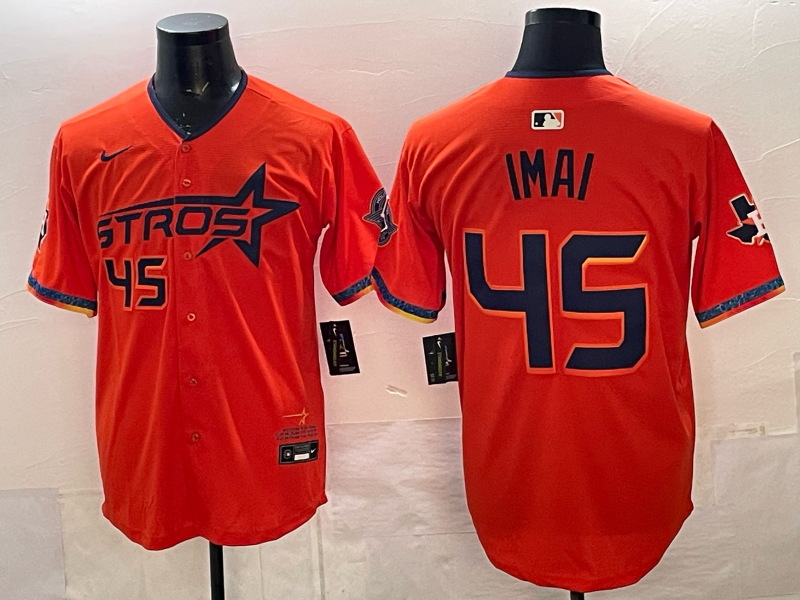 Men's Houston Astros Tatsuya Imai Orange 2025 City Connect Limited Player Jersey