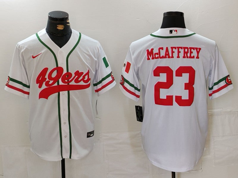 Men's San Francisco 49ers Christian McCaffrey White Replica Player Jersey