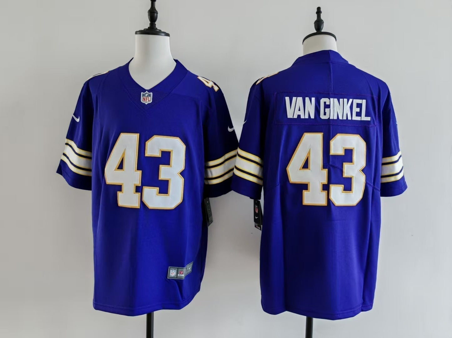 Men's Minnesota Vikings Andrew Van Ginkel  Jersey -  Retro Purple