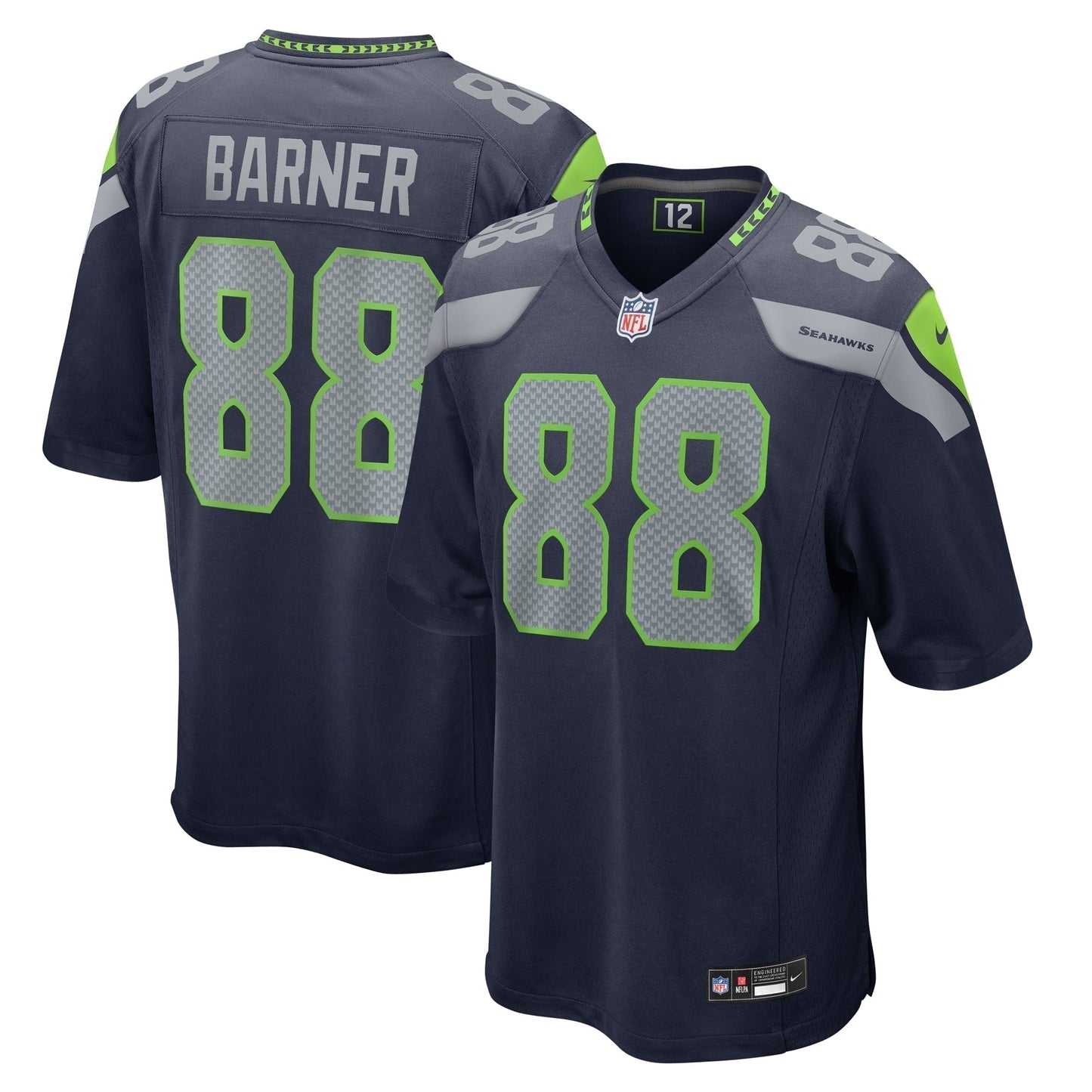 A.J. Barner Seattle Seahawks   Game Jersey -  College Navy