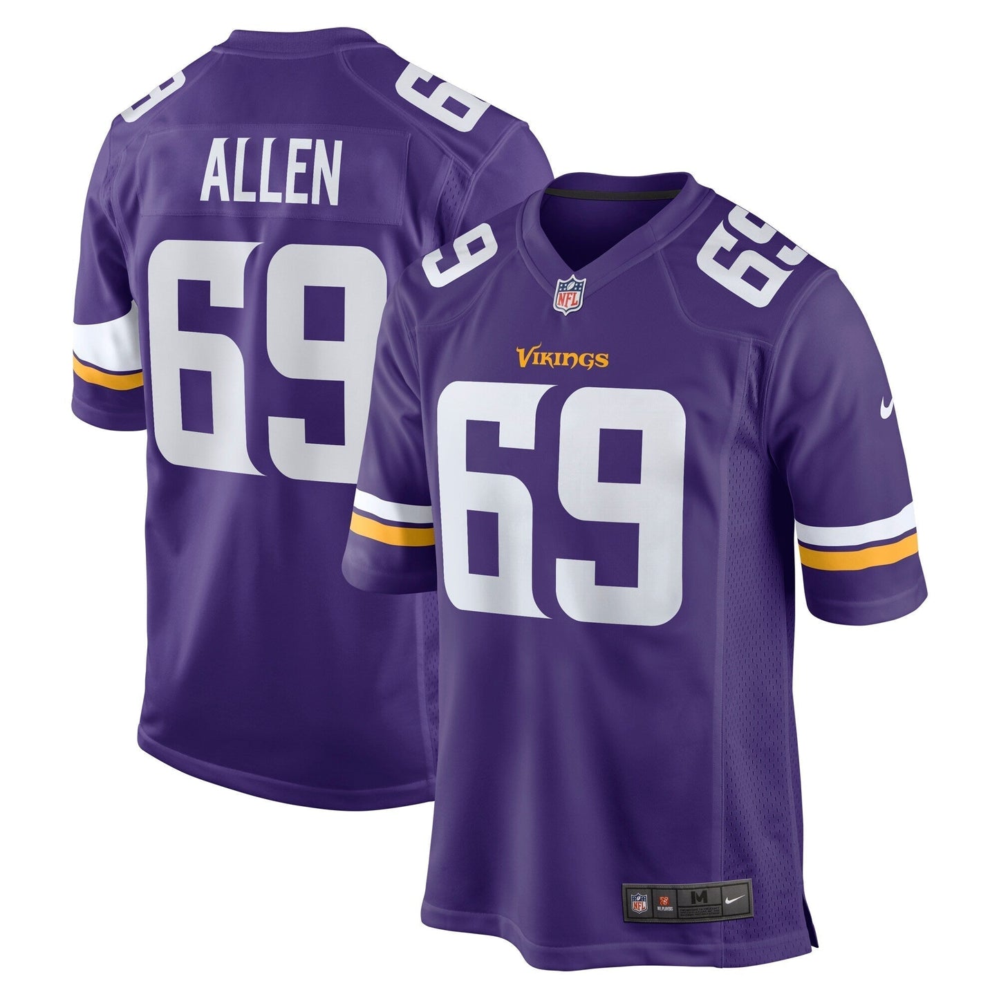 Jared Allen Minnesota Vikings  Retired   Game Jersey - Purple