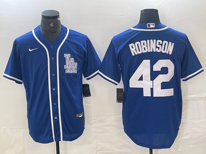 Men's Los Angeles Dodgers Jackie Robinson Blue Limited Player Jersey
