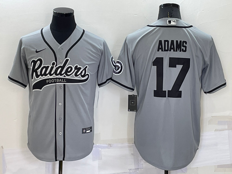 Men's Las Vegas Raiders Davante Adams Gray Game Jersey Joint Edition