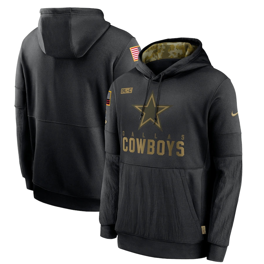 Men's Dallas Cowboys 2020 Salute to Service Hoodie Black