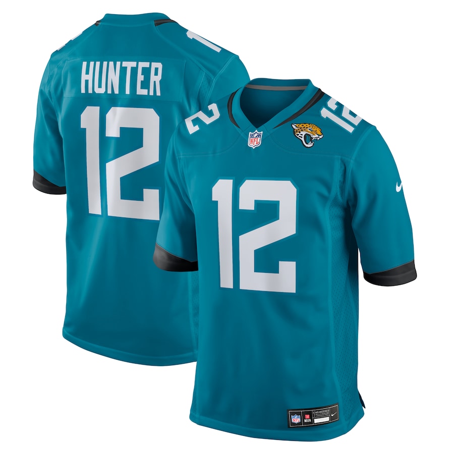 Men's Jacksonville Jaguars Travis Hunter  Teal 2025 NFL Draft First Round Pick Game Jersey