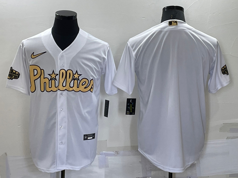 Men's Philadelphia Phillies White Replica Blank Jersey1