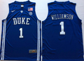 Men's Duke Blue Devils Zion Williamson Blue Game Jersey