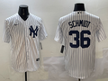 Men's New York Yankees Clarke Schmidt #36 White Home Replica Player Jersey