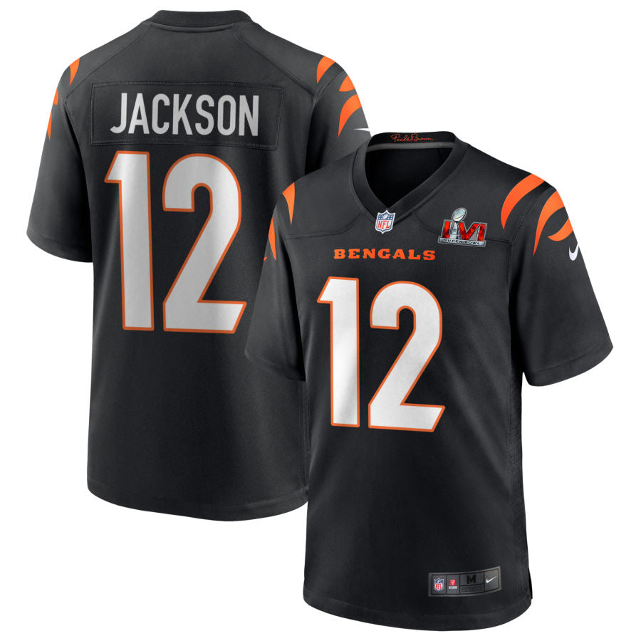 Shedrick Jackson Cincinnati Bengals  Super Bowl LVI Game Jersey - Black