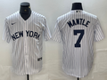 Men's New York Yankees Mickey Mantle White Limited Jersey