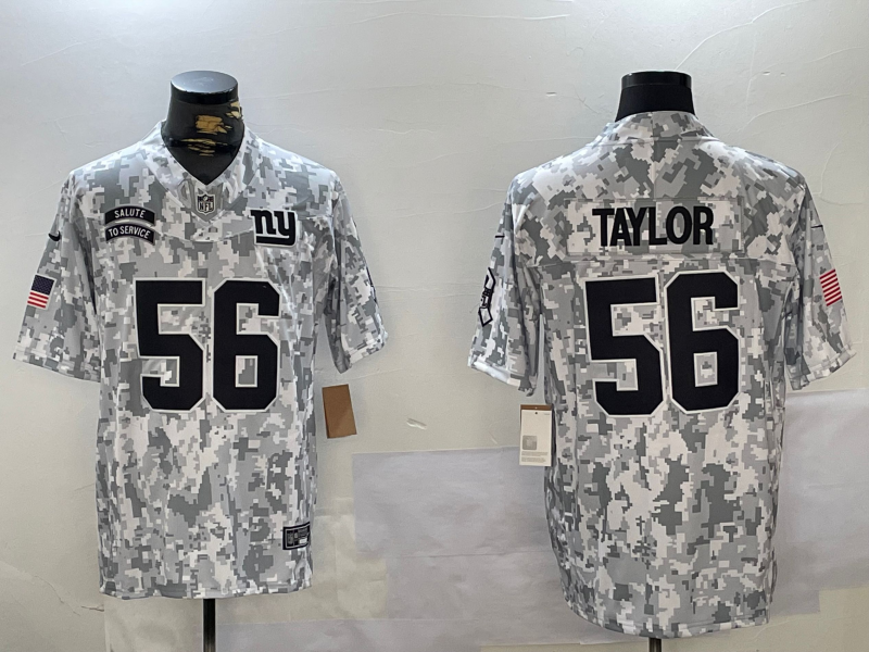Men's New York Giants Lawrence Taylor Arctic Camo 2024 Salute to Service Retired Player Limited Jersey