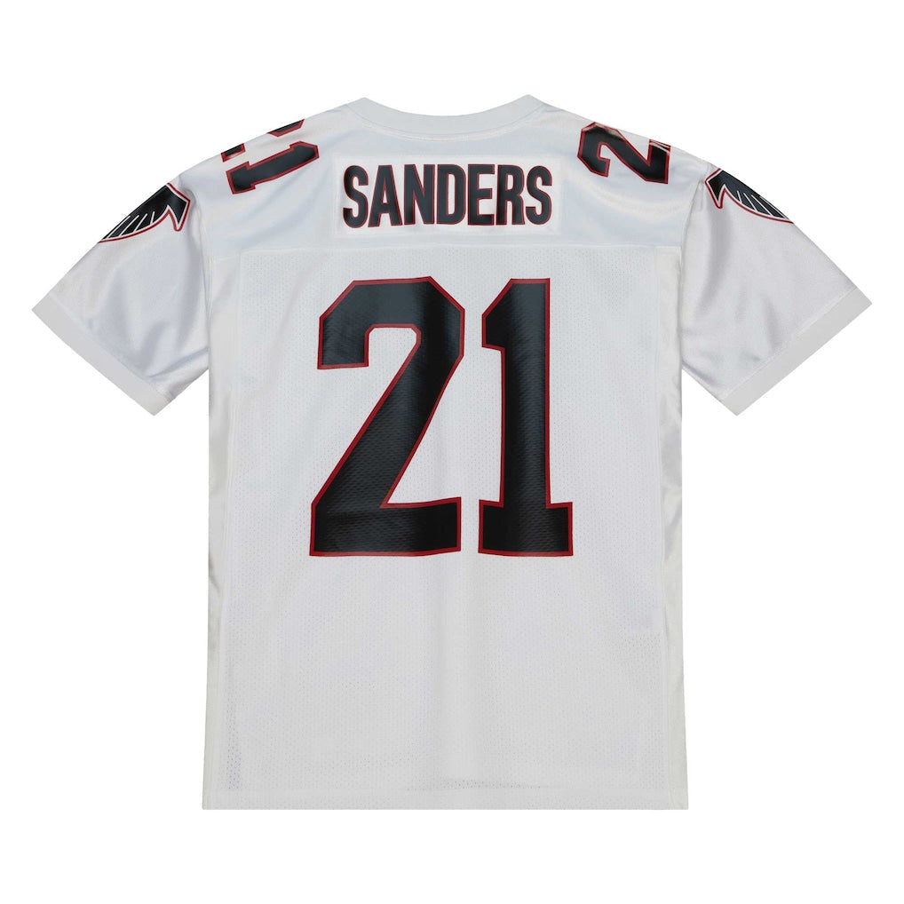 A.Falcons #21 Deion Sanders  White 1991 Authentic Throwback Retired Player Jersey