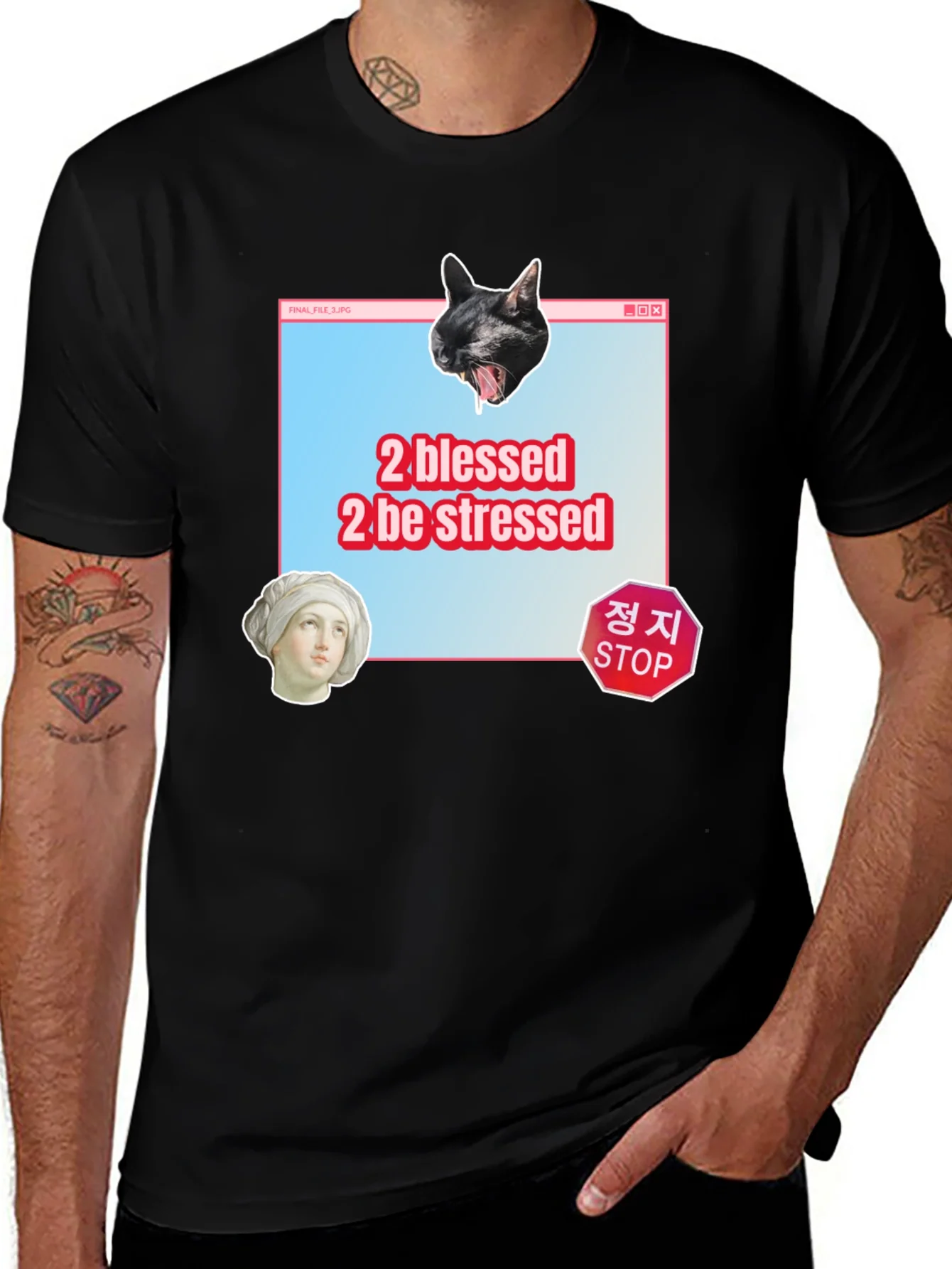 2 Blessed 2 Stressed Graphic Tee
