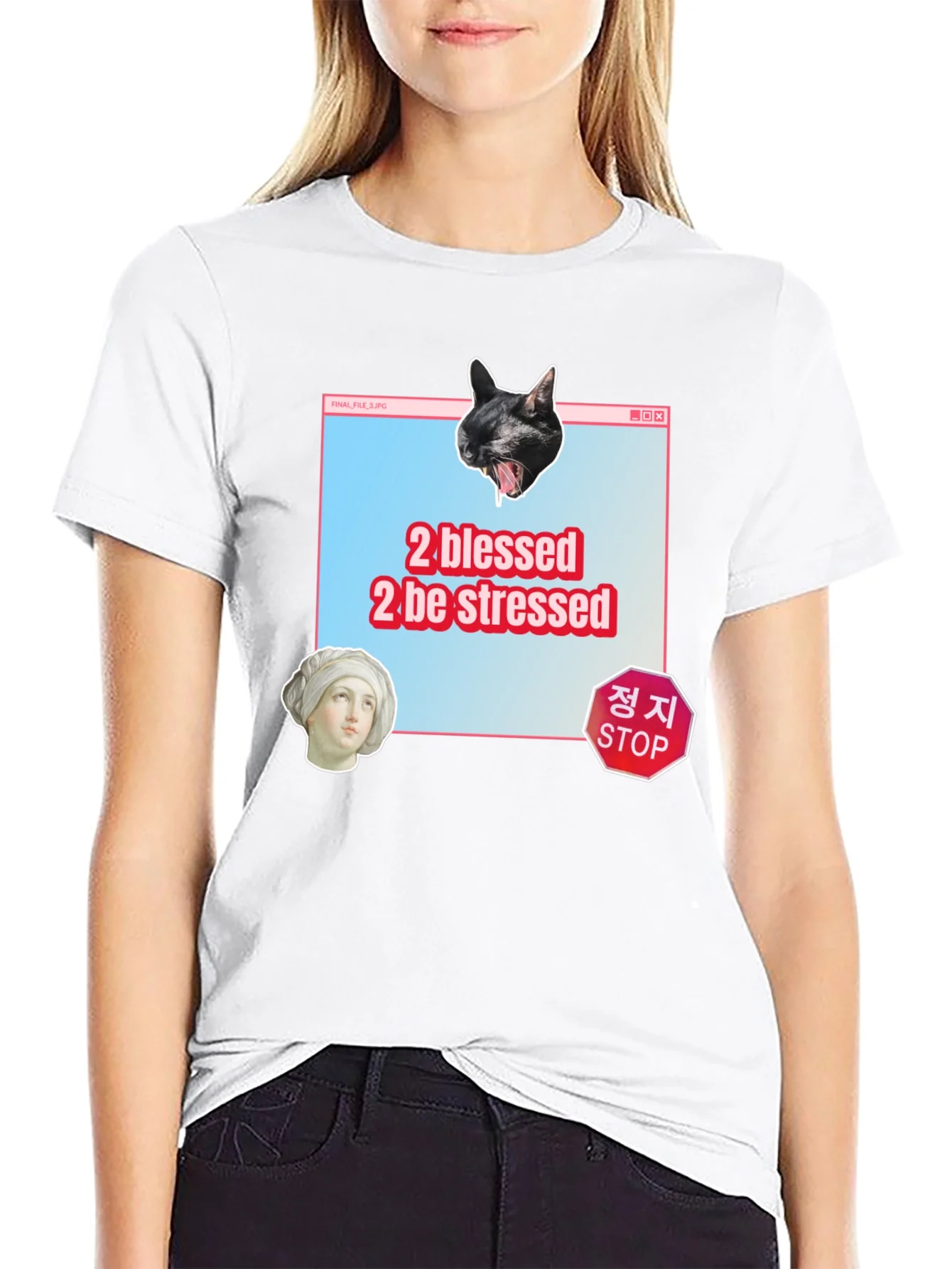 2 Blessed 2 Stressed Graphic Tee