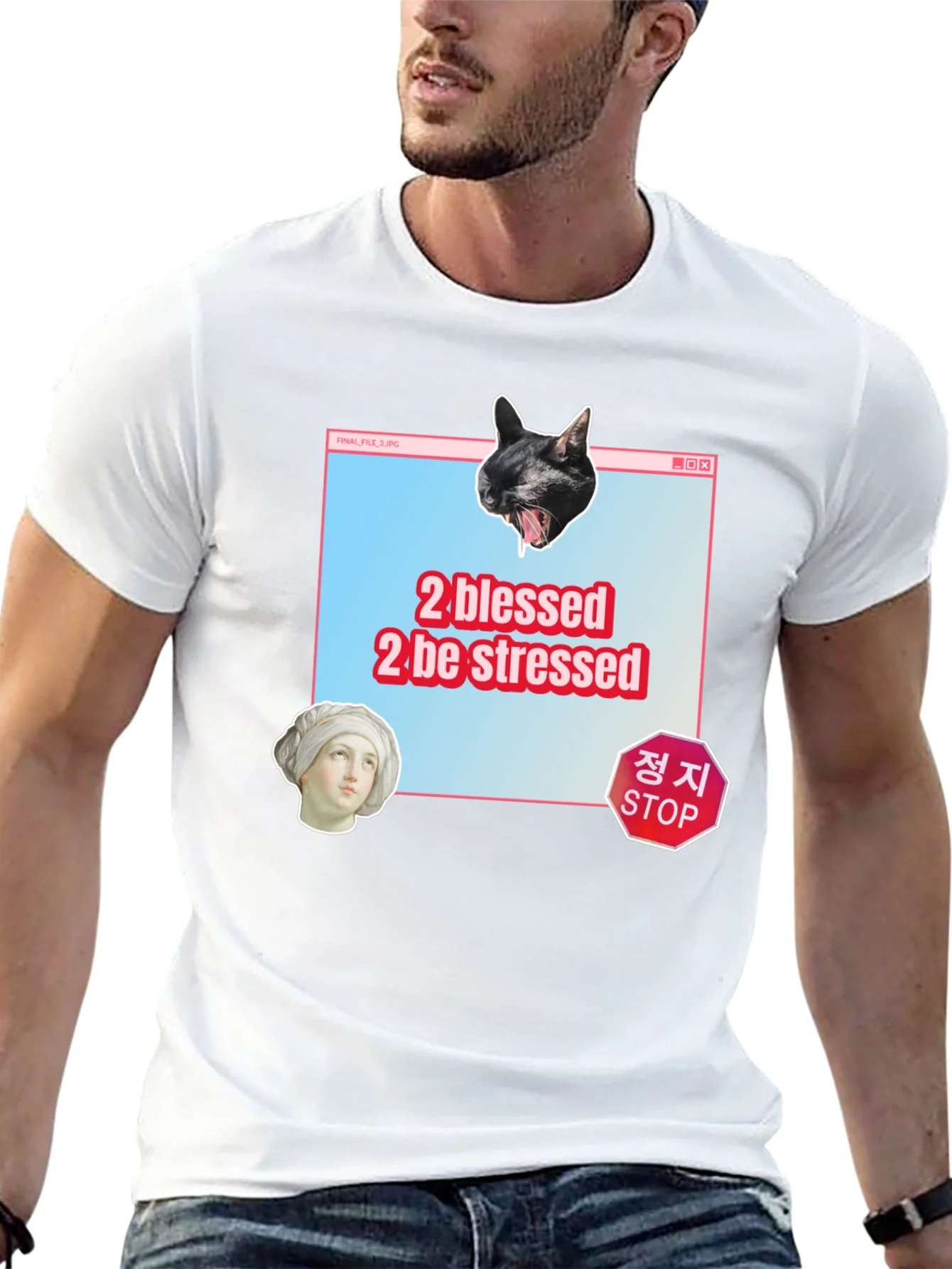 2 Blessed 2 Stressed Graphic Tee