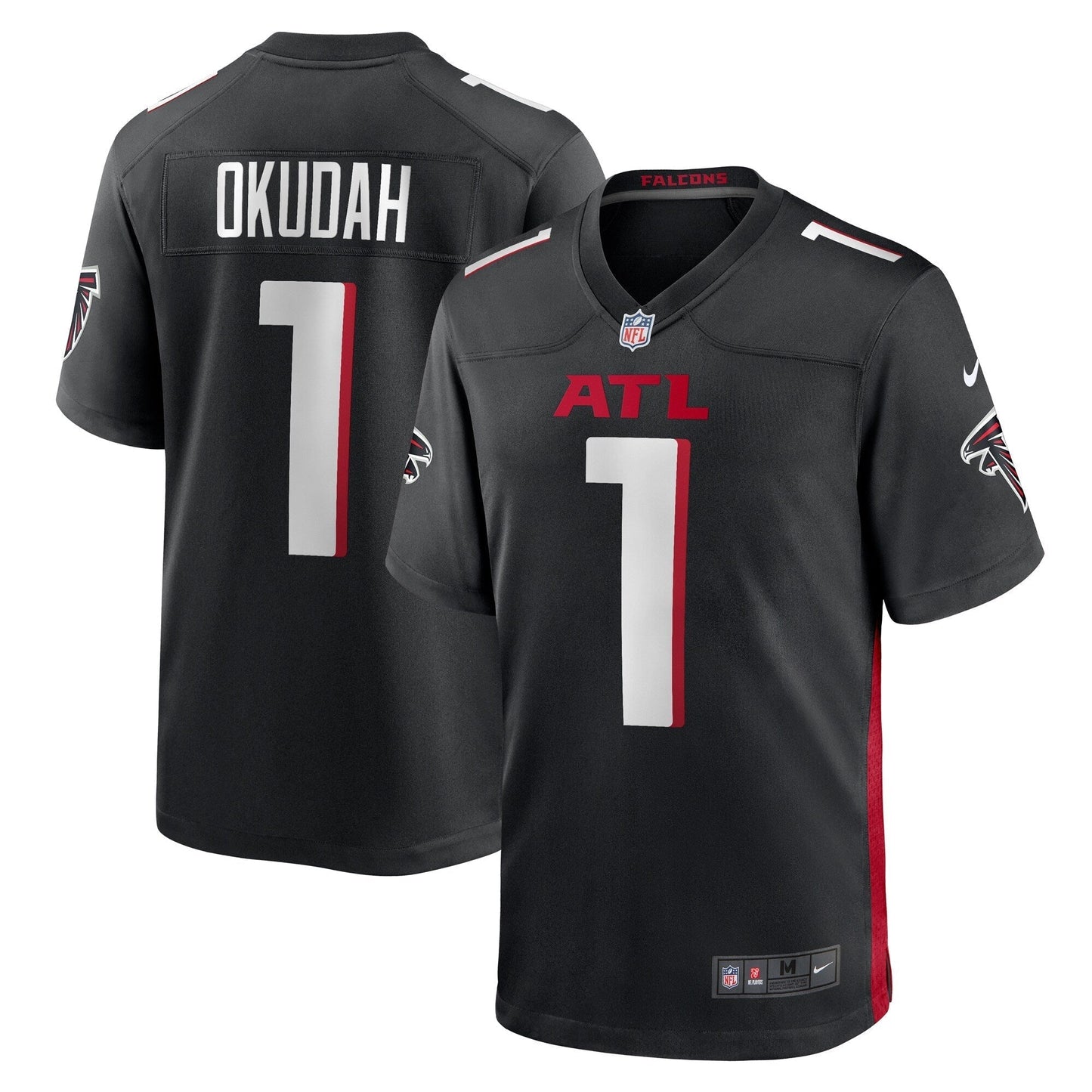 Jeff Okudah Atlanta Falcons  Game   Jersey - Black