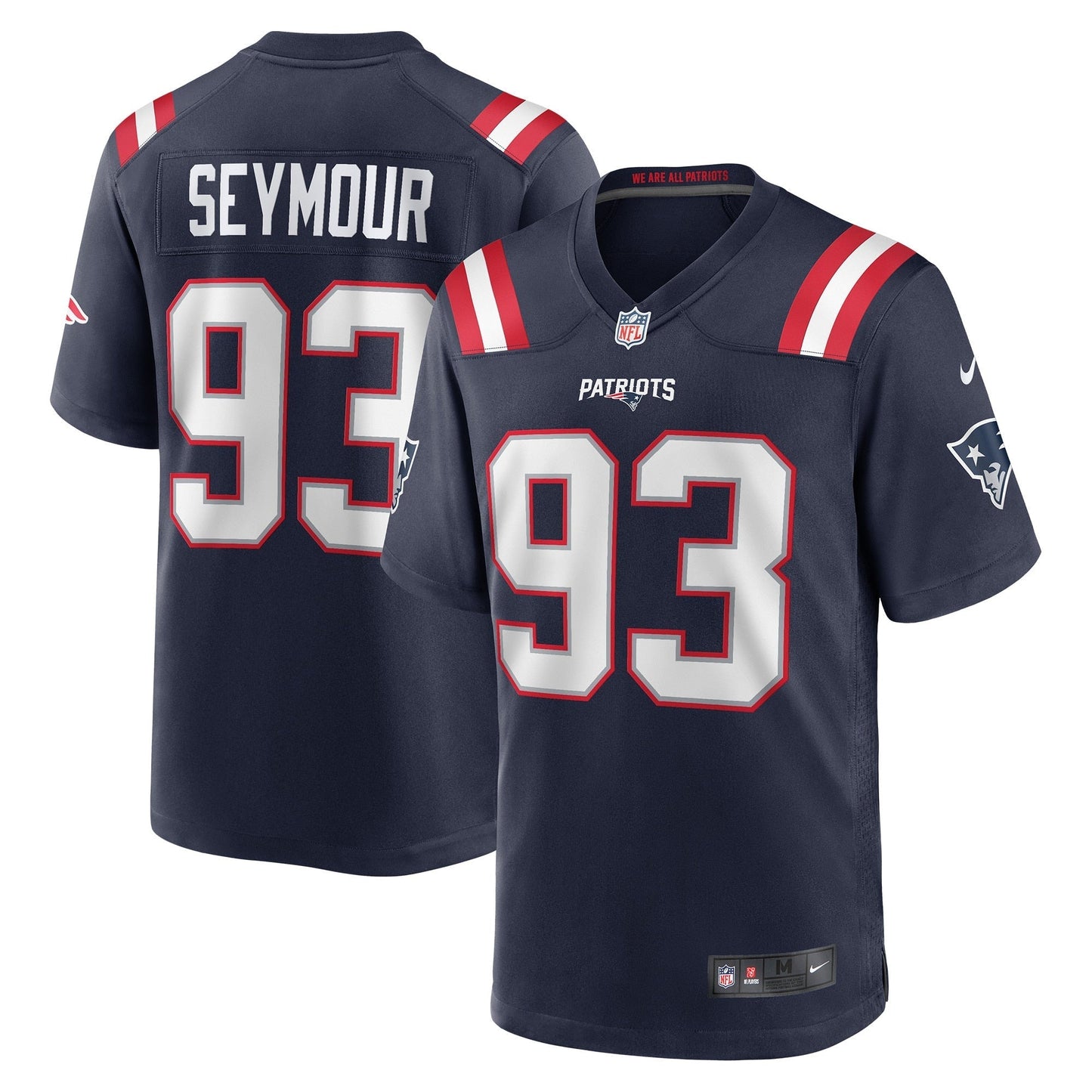 New England Patriots Richard Seymour Navy Retired Player Game Jersey