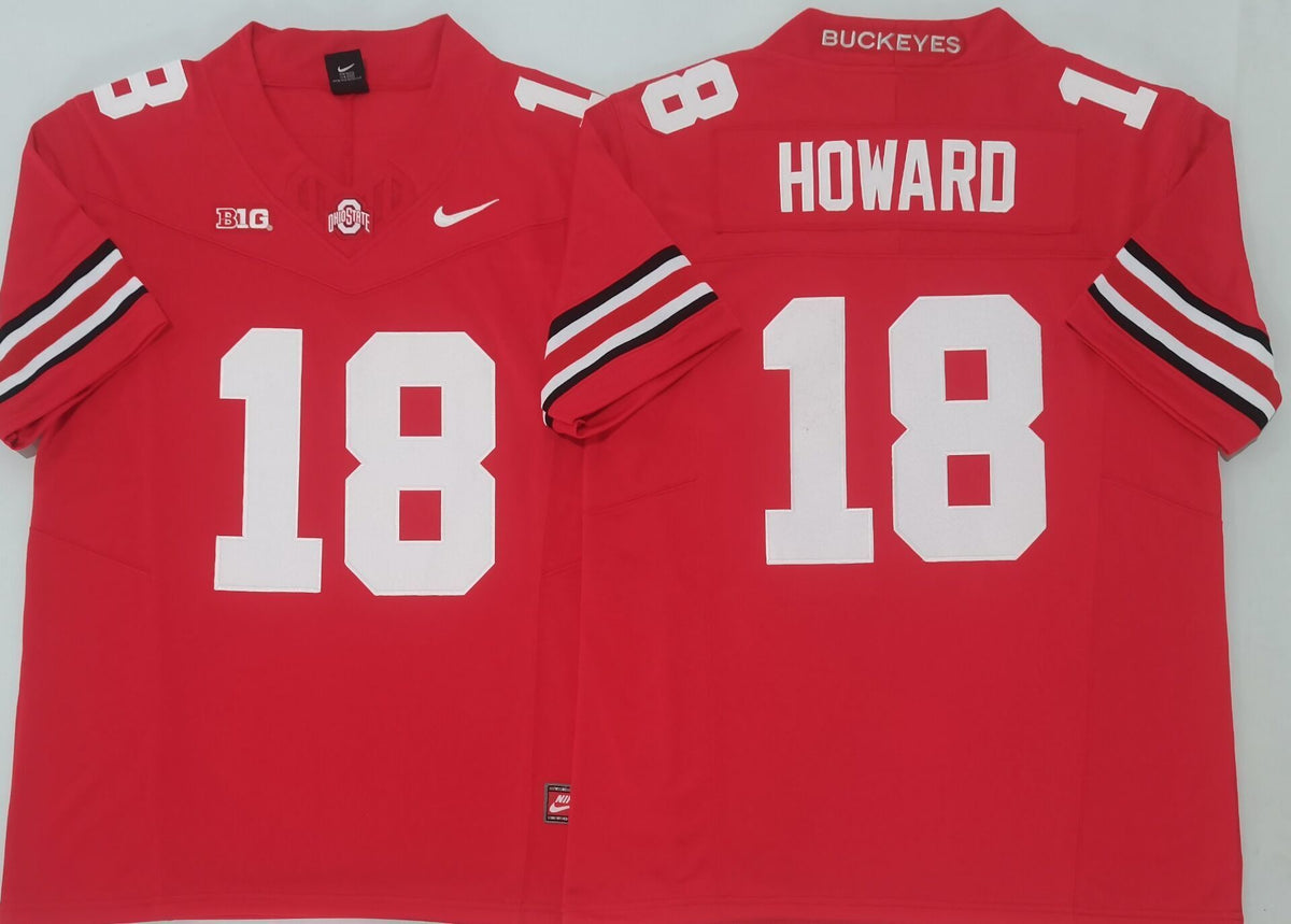 Men's Ohio State Buckeyes Will Howard Red Player Jersey