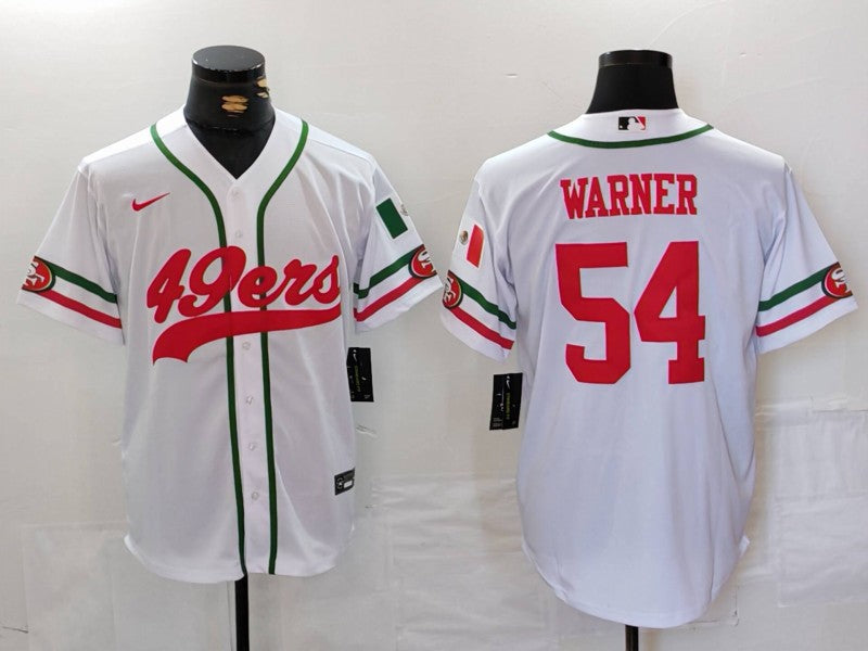 Men's San Francisco 49ers Fred Warner White Player Jersey