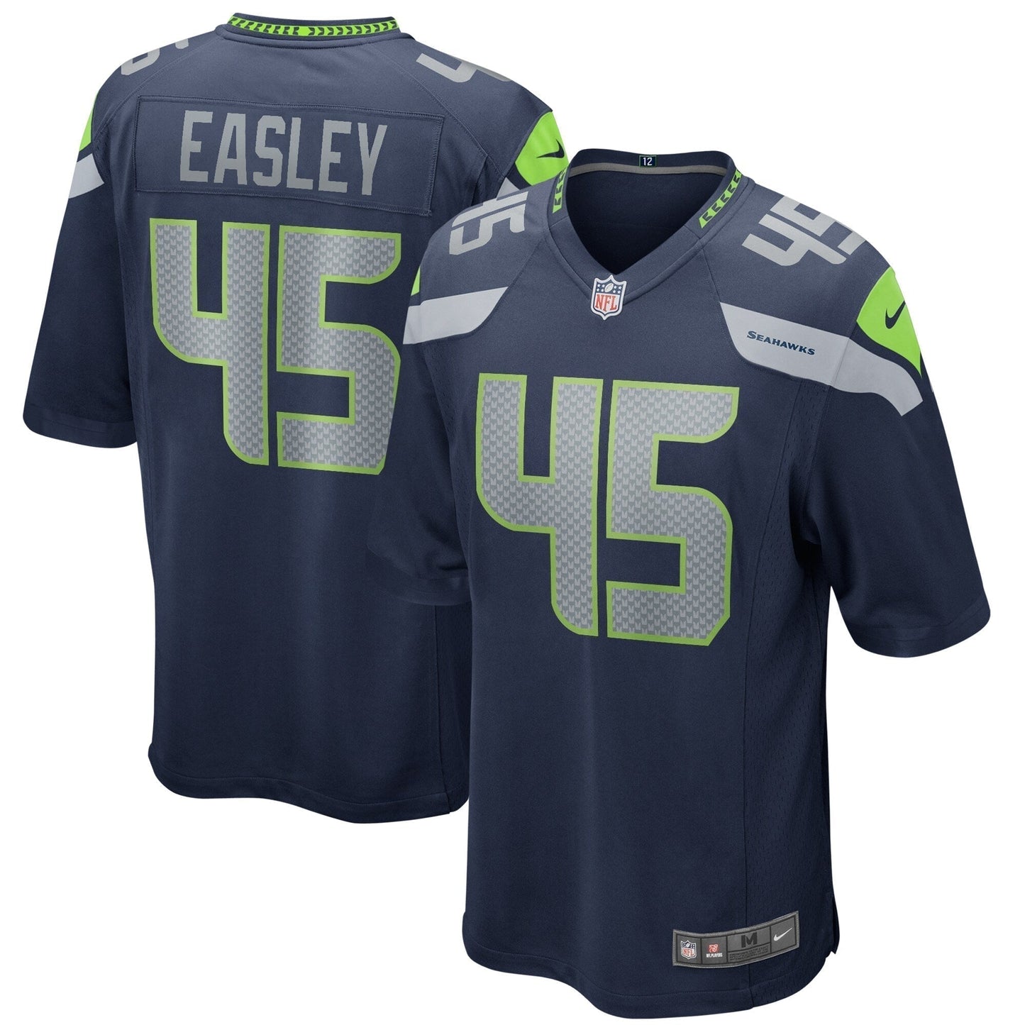Kenny Easley Seattle Seahawks  Game Retired   Jersey - College Navy
