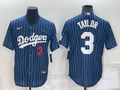 Men's Los Angeles Dodgers Chris Taylor Blue Replica Player Jersey