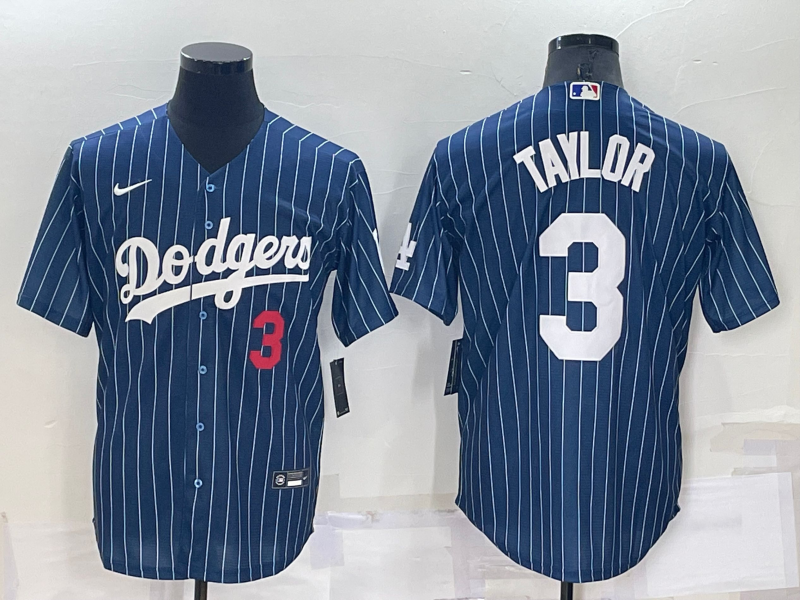 Men's Los Angeles Dodgers Chris Taylor Blue Replica Player Jersey