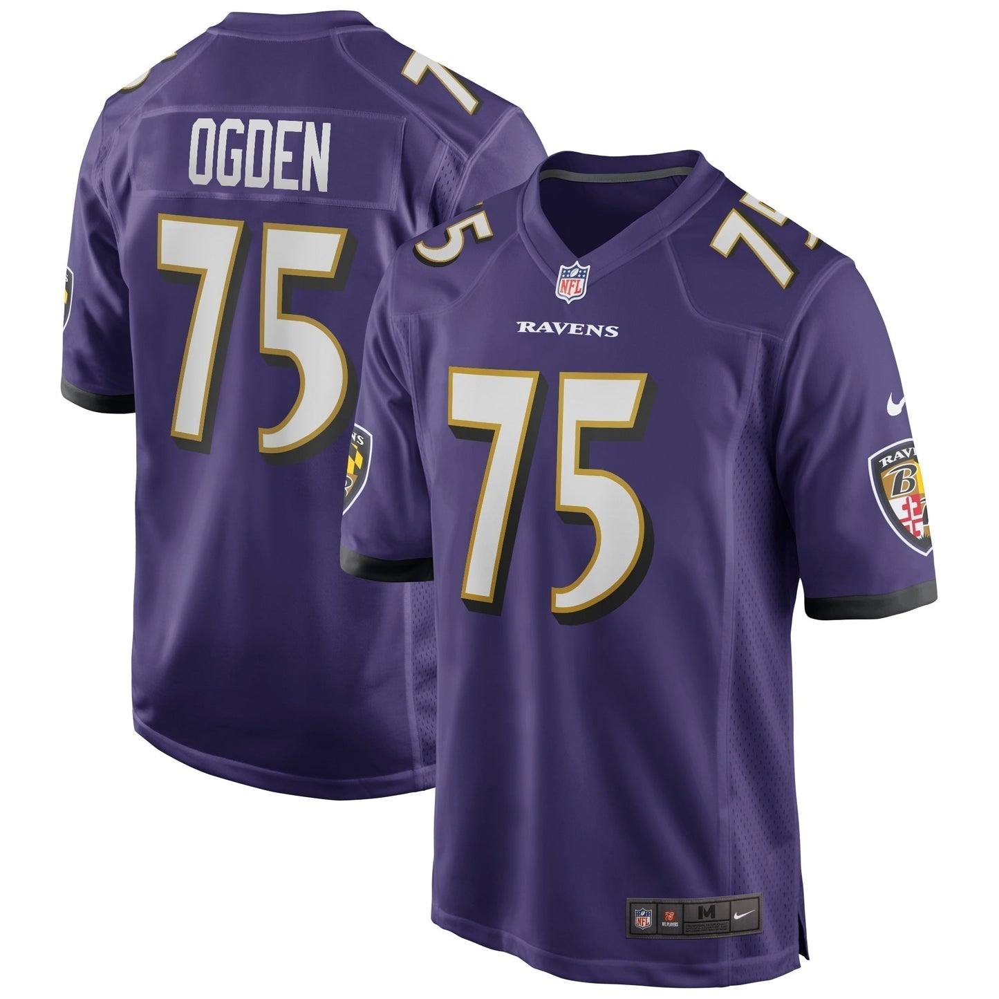 Jonathan Ogden Baltimore Ravens  Game Retired   Jersey - Purple