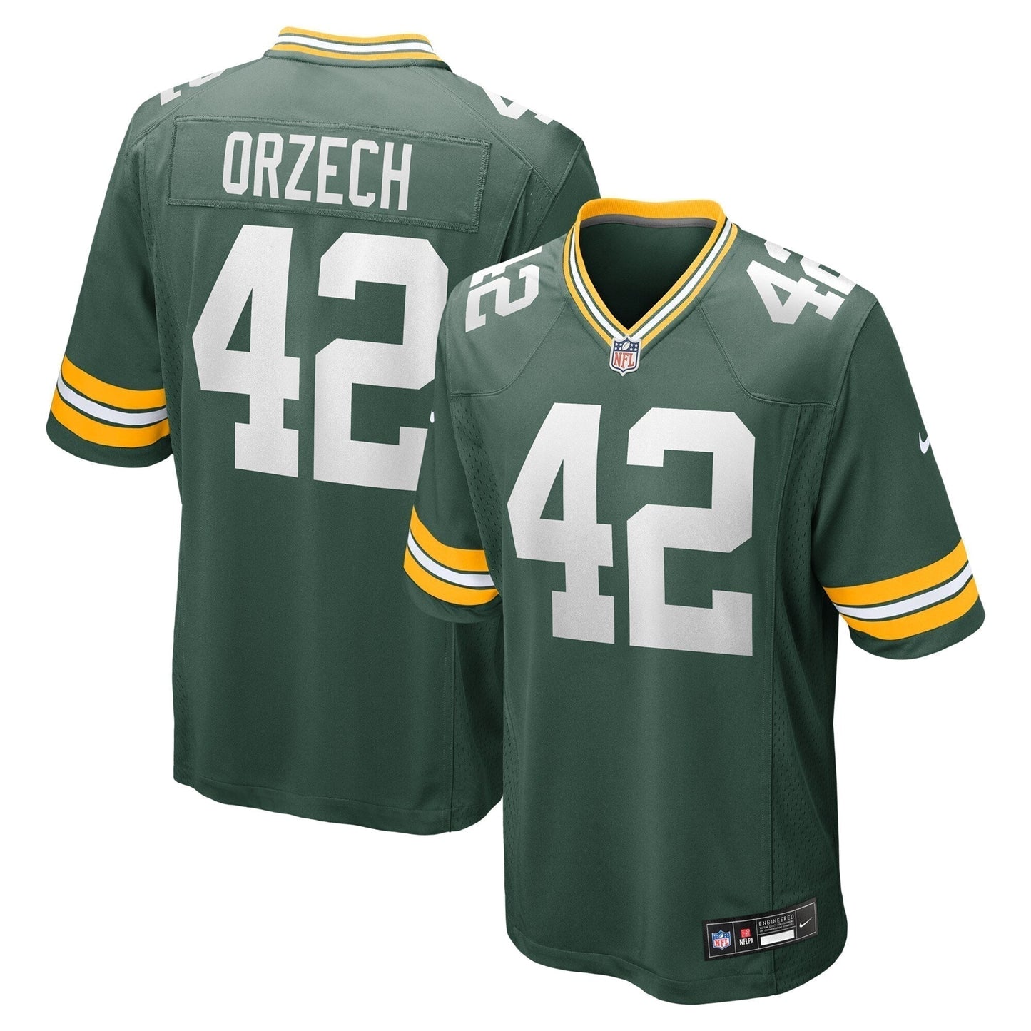 Matt Orzech Green Bay Packers   Game Jersey -  Green