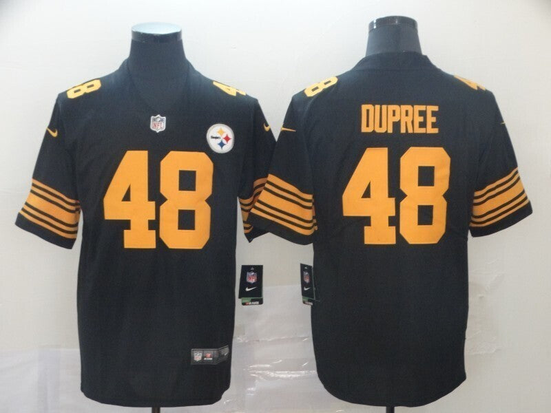 Men's Pittsburgh Steelers Bud Dupree  Jersey -  Black-yellow numbers