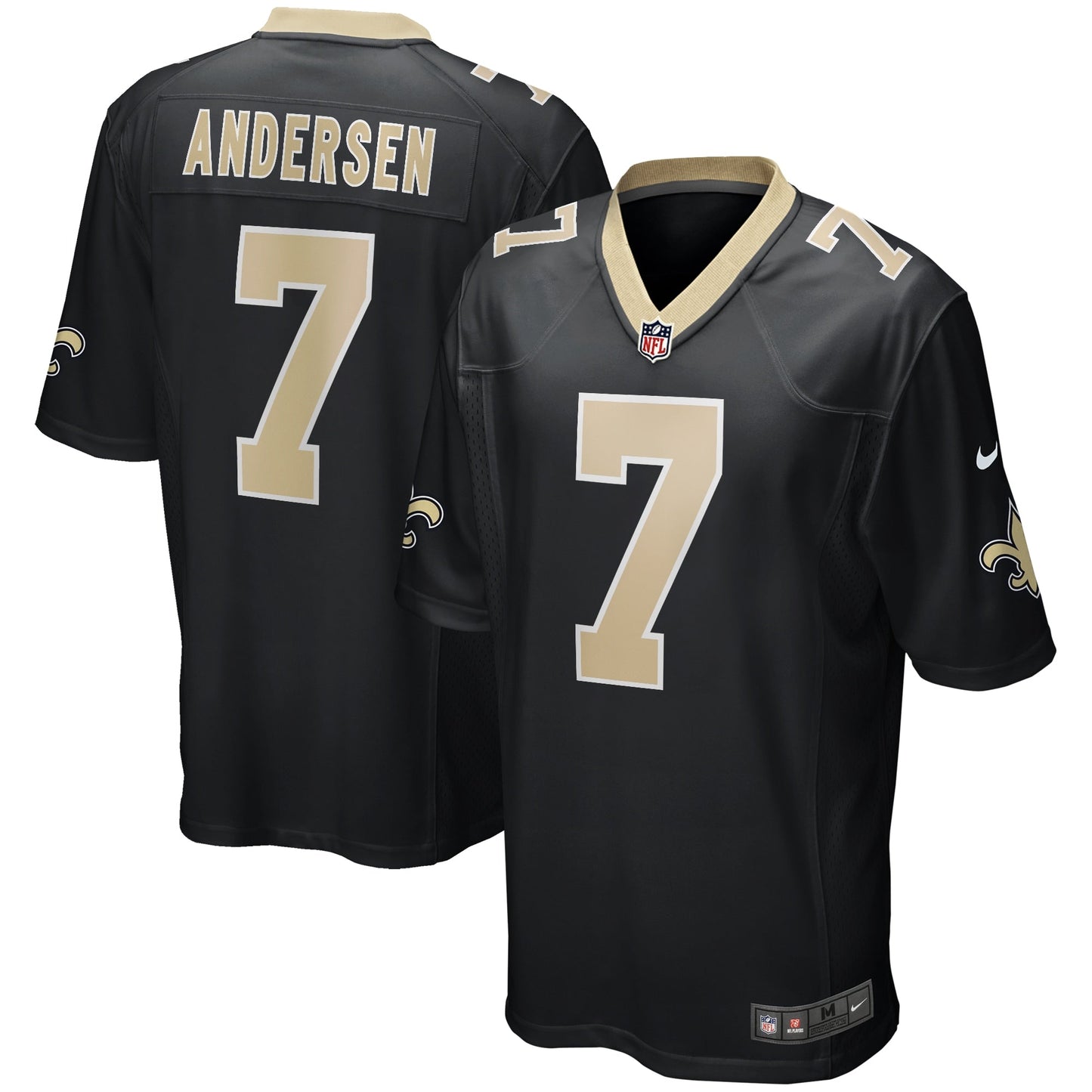 Morten Andersen New Orleans Saints  Game Retired   Jersey - Black