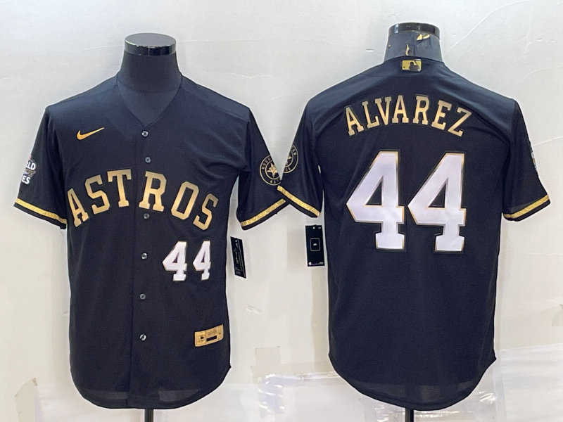 Men's Houston Astros Yordan Alvarez Black Replica Team Jersey