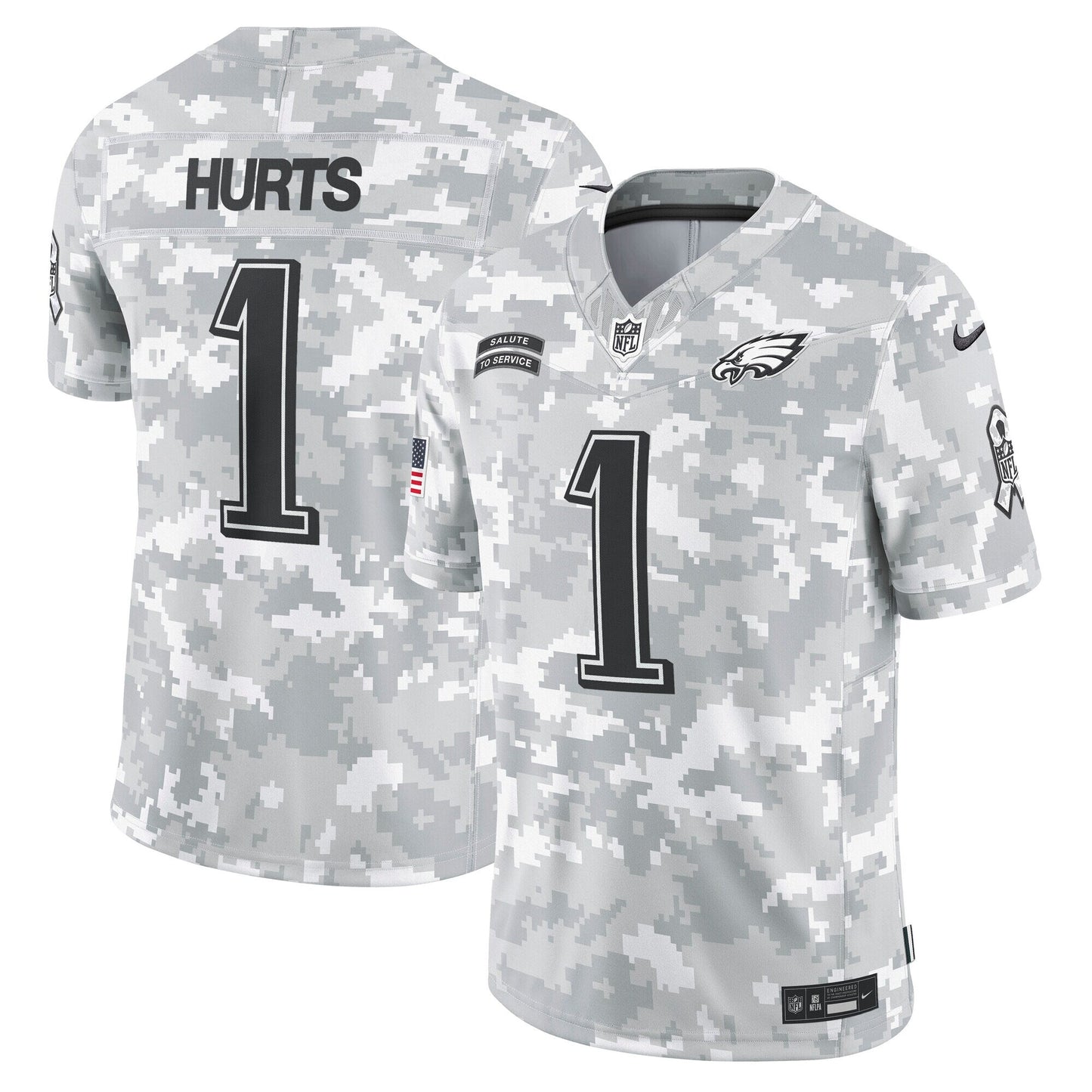 Jalen Hurts Philadelphia Eagles  2024 Salute to Service Limited Jersey - Arctic Camo