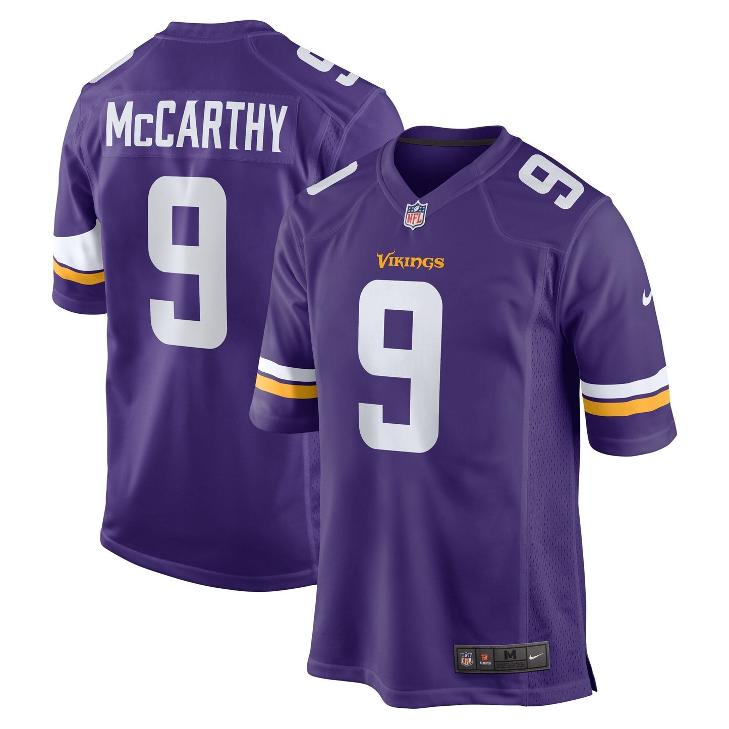 J.J. McCarthy Minnesota Vikings  2024 NFL Draft First Round Pick   Game Jersey - Purple