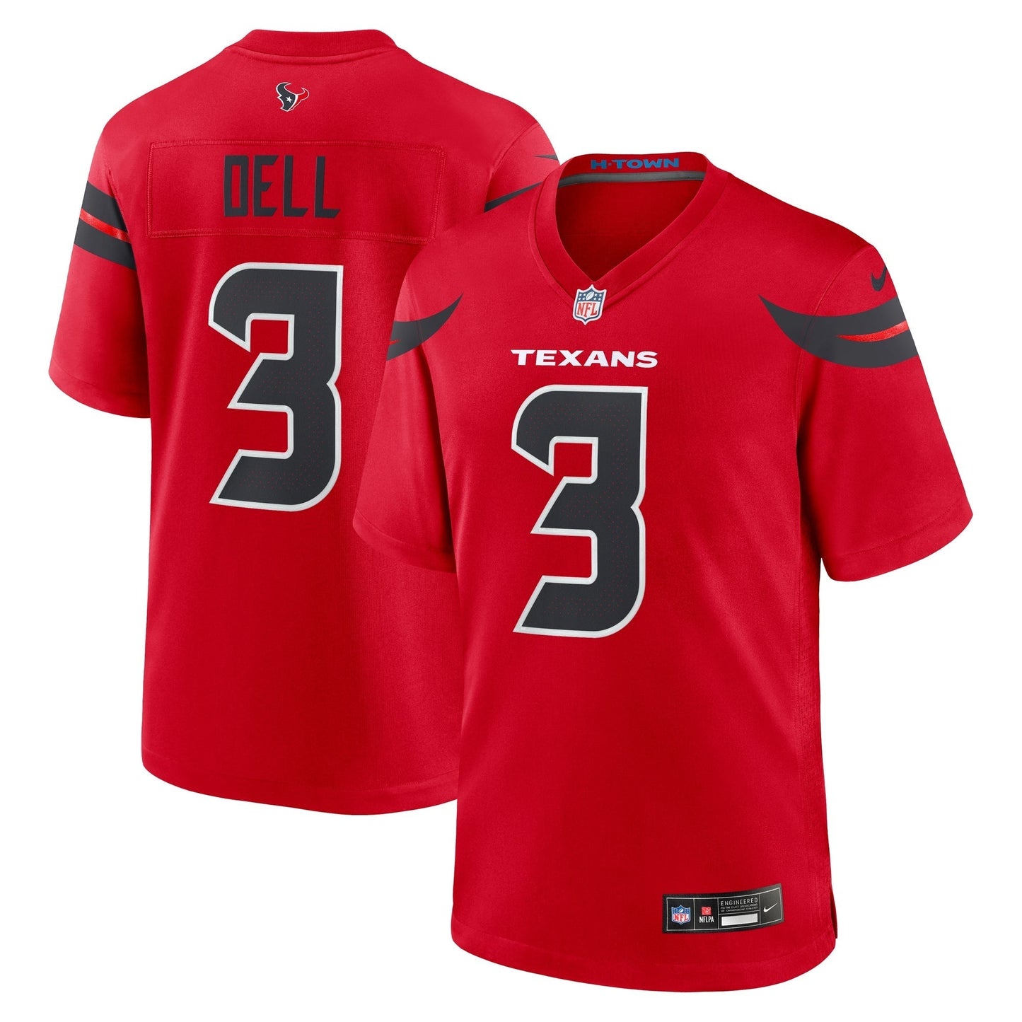 Houston Texans Tank Dell Red Alternate Game Jersey