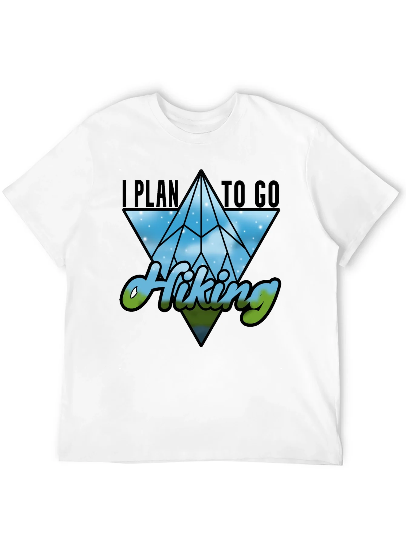 I Plan to Go Hiking Black Graphic Tee