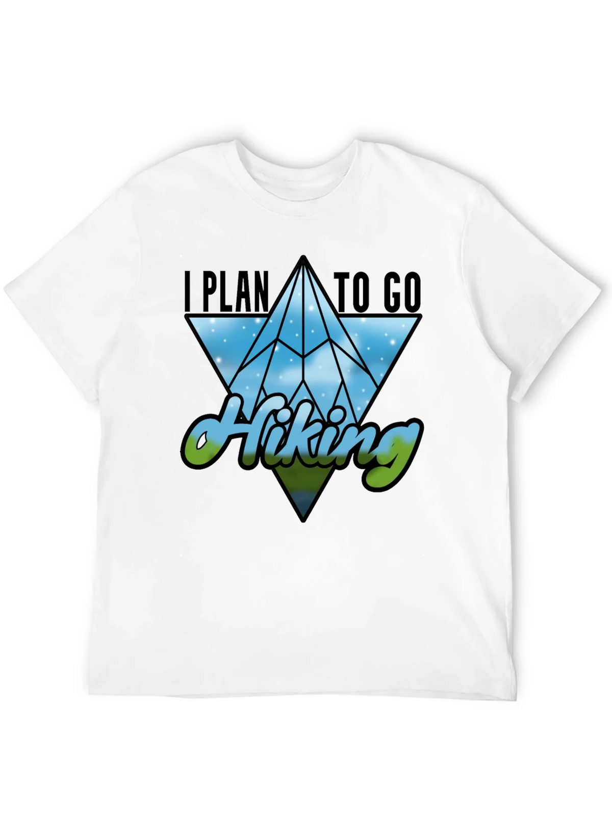 I Plan to Go Hiking Black Graphic Tee