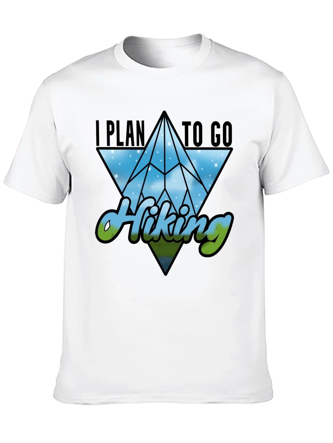 I Plan to Go Hiking Black Graphic Tee