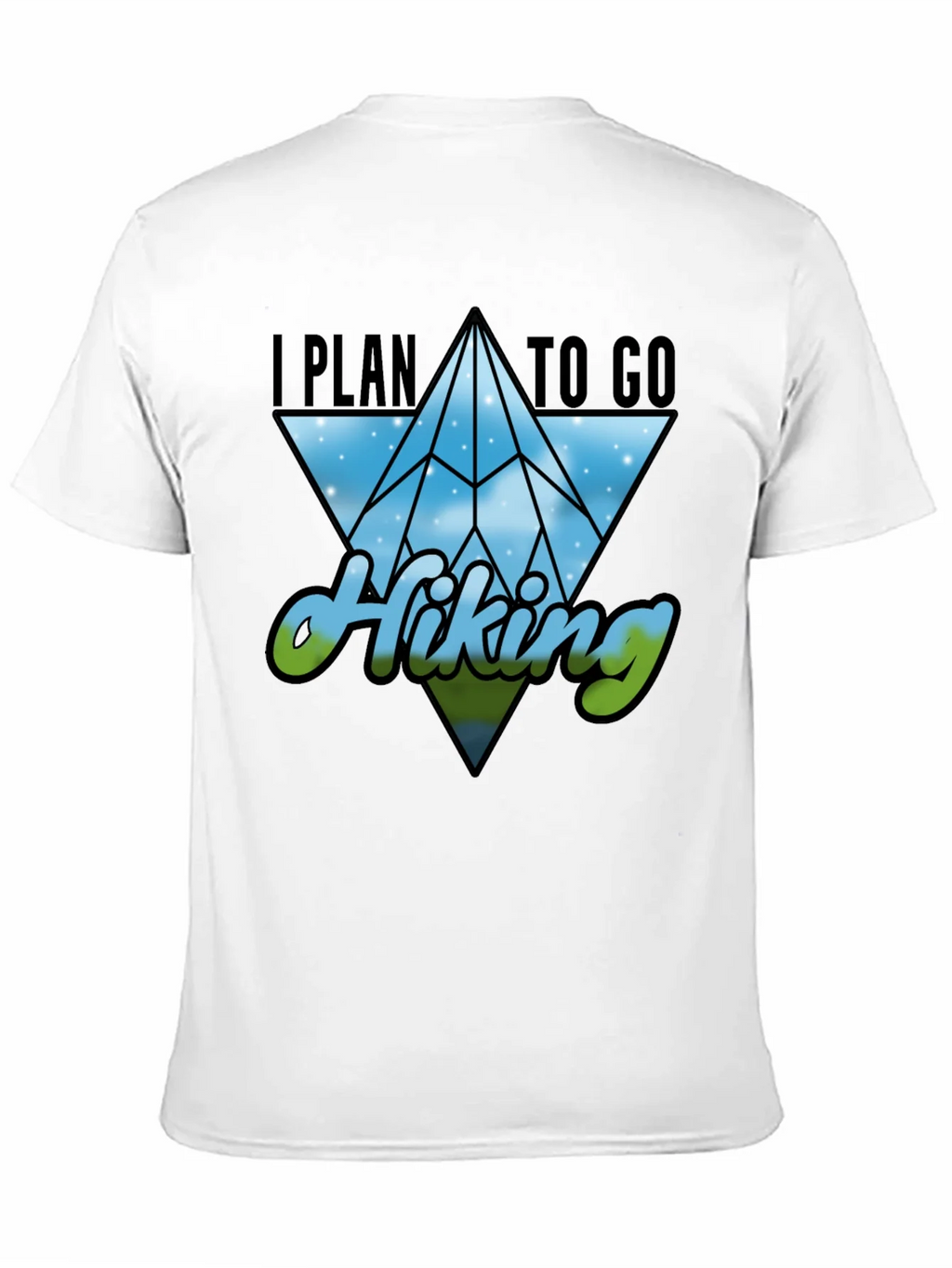 I Plan to Go Hiking Black Graphic Tee