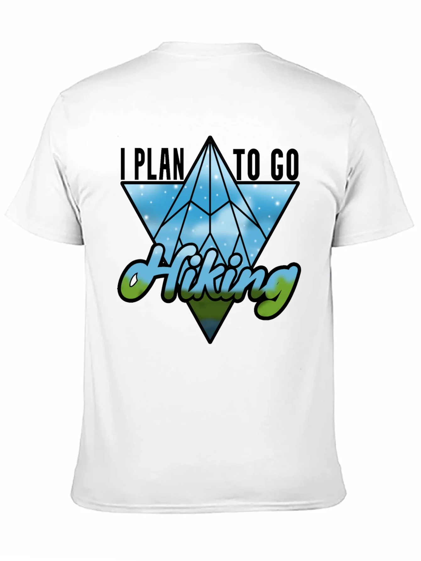 I Plan to Go Hiking Black Graphic Tee