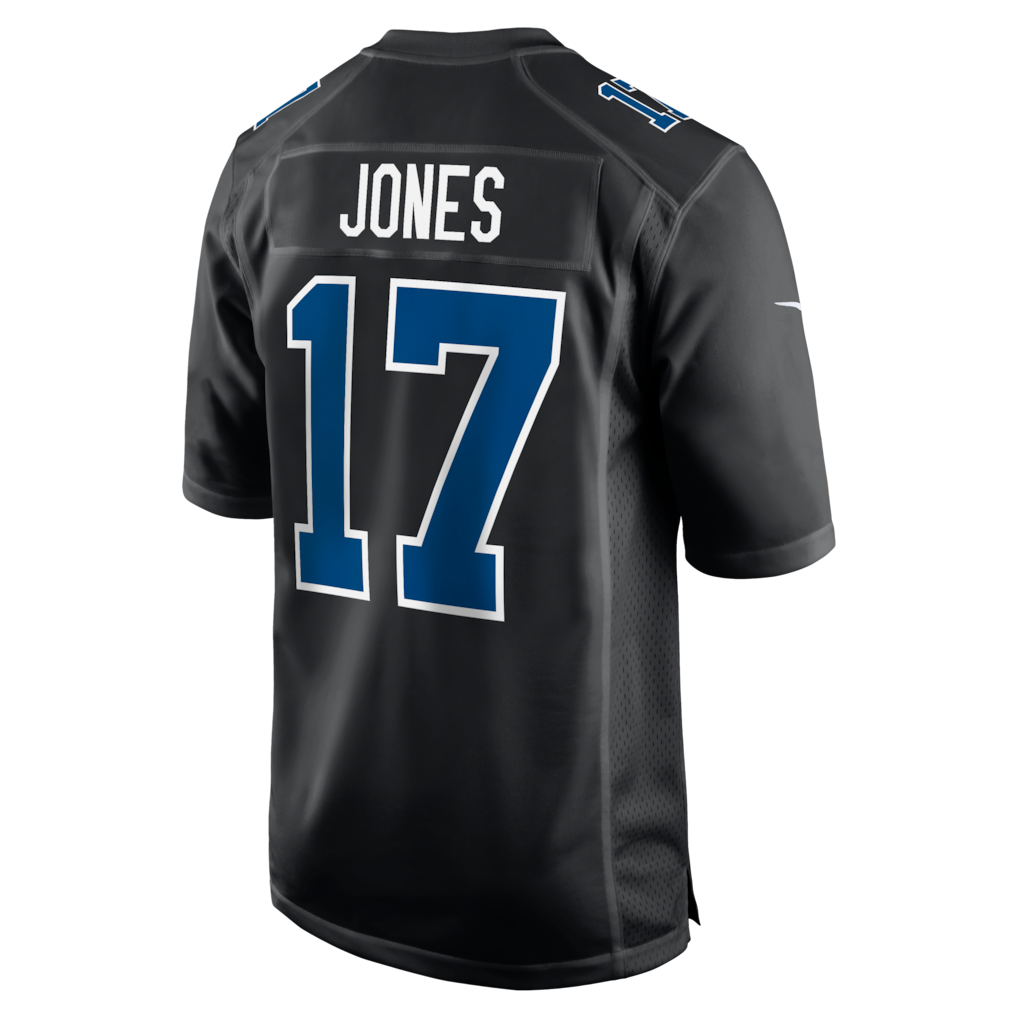IN.Colts #17 Daniel Jones Carbon Black Fashion Game Jersey