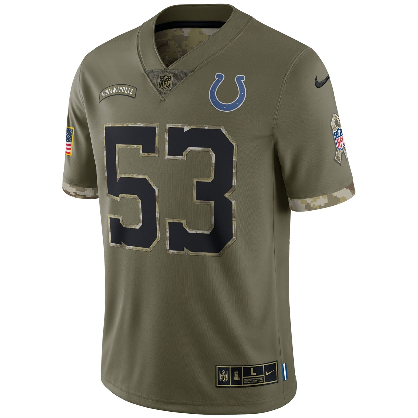 Shaquille Leonard Indianapolis Colts  Salute To Service Limited Jersey - Olive