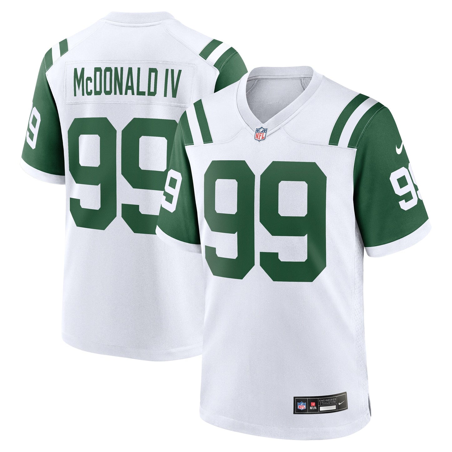 Will McDonald IV New York Jets  Classic Alternate Game Jersey - White