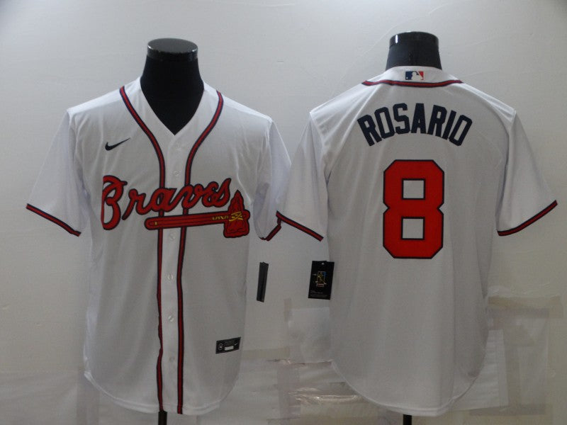 Men's Atlanta Braves Eddie Rosario White Replica Jersey
