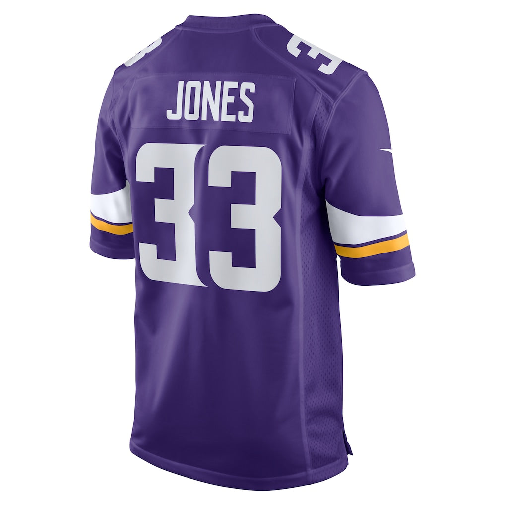 M.Vikings #33 Aaron Jones Purple Game Player Jersey