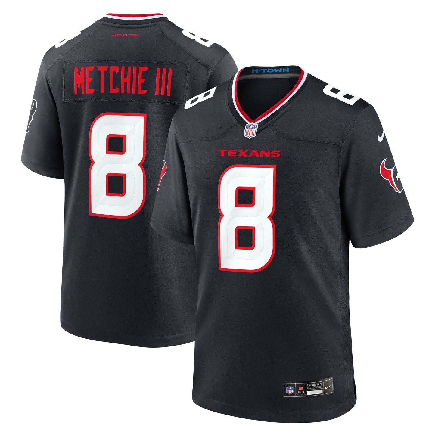 John Metchie III Houston Texans  Team Game Jersey -  Navy